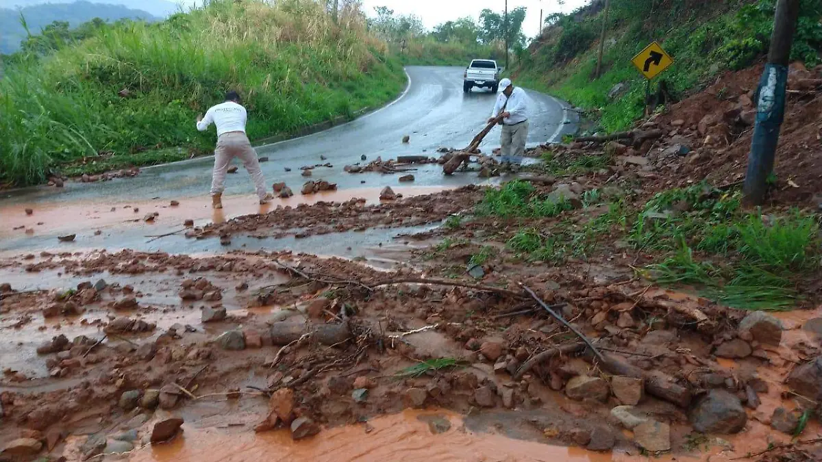 Carretera derrumbe